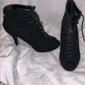 New Black booties size 8